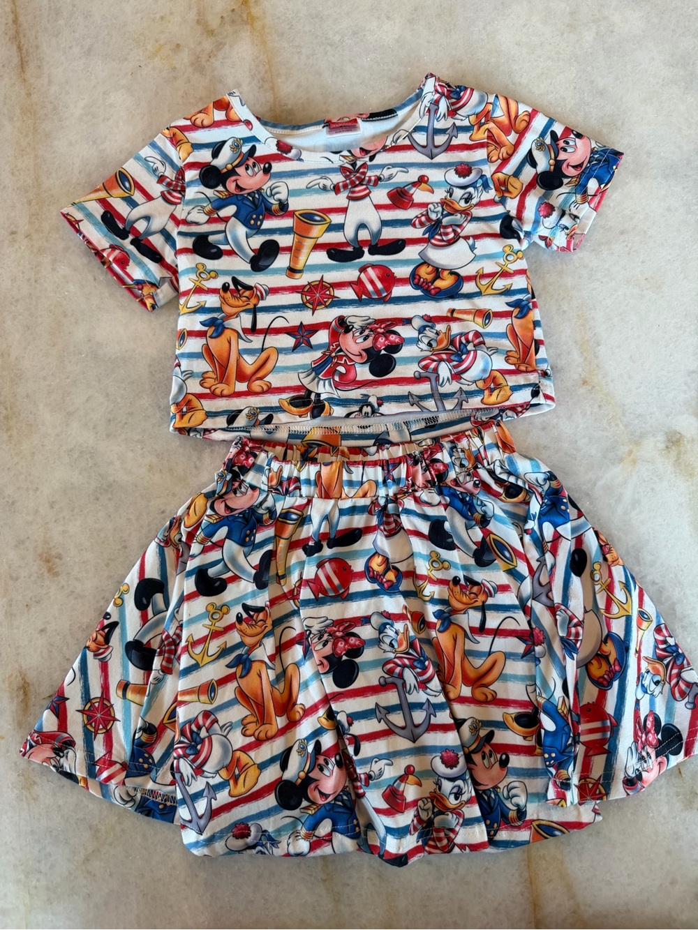 Disney Cruise Girls Two Piece Set - Fits like an 7/8